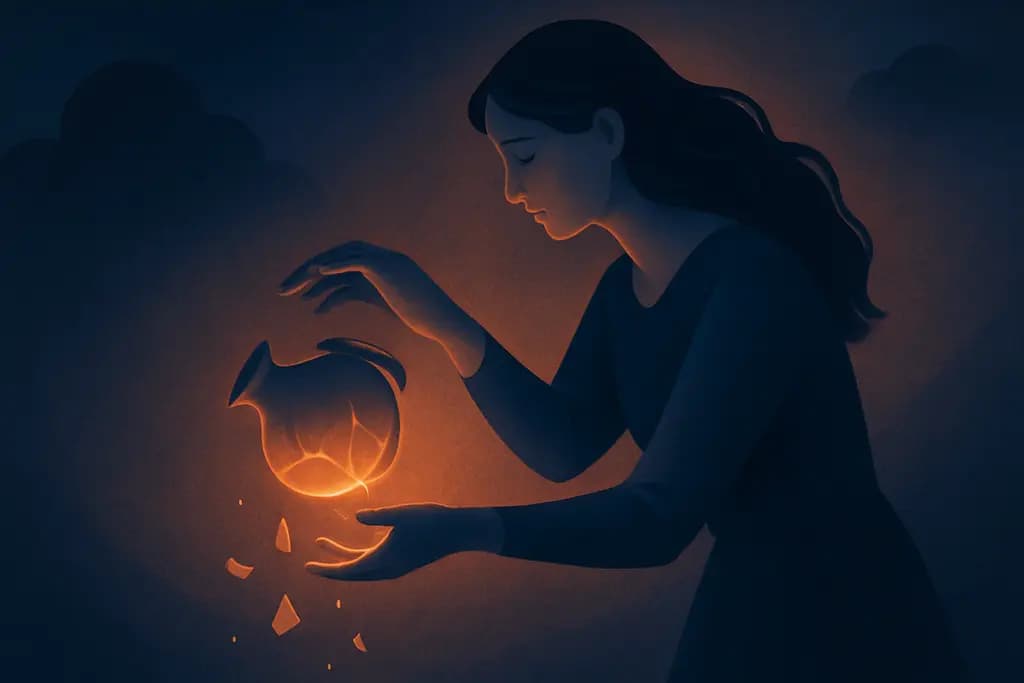 Dream illustration: dream about carrying a fragile object and dropping it