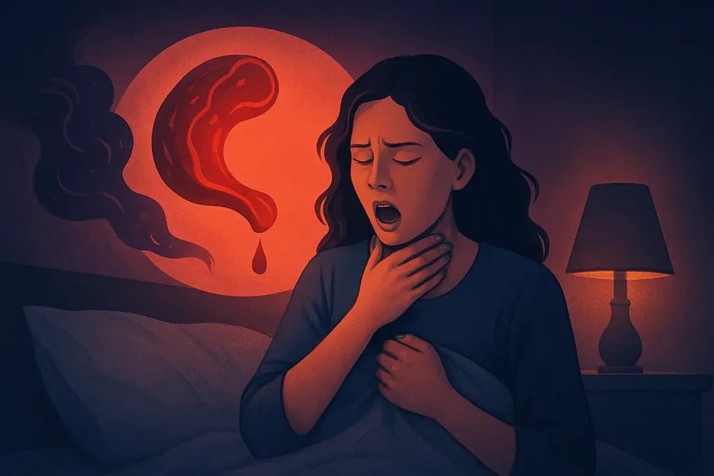 Dream illustration: dream about choking on red food
