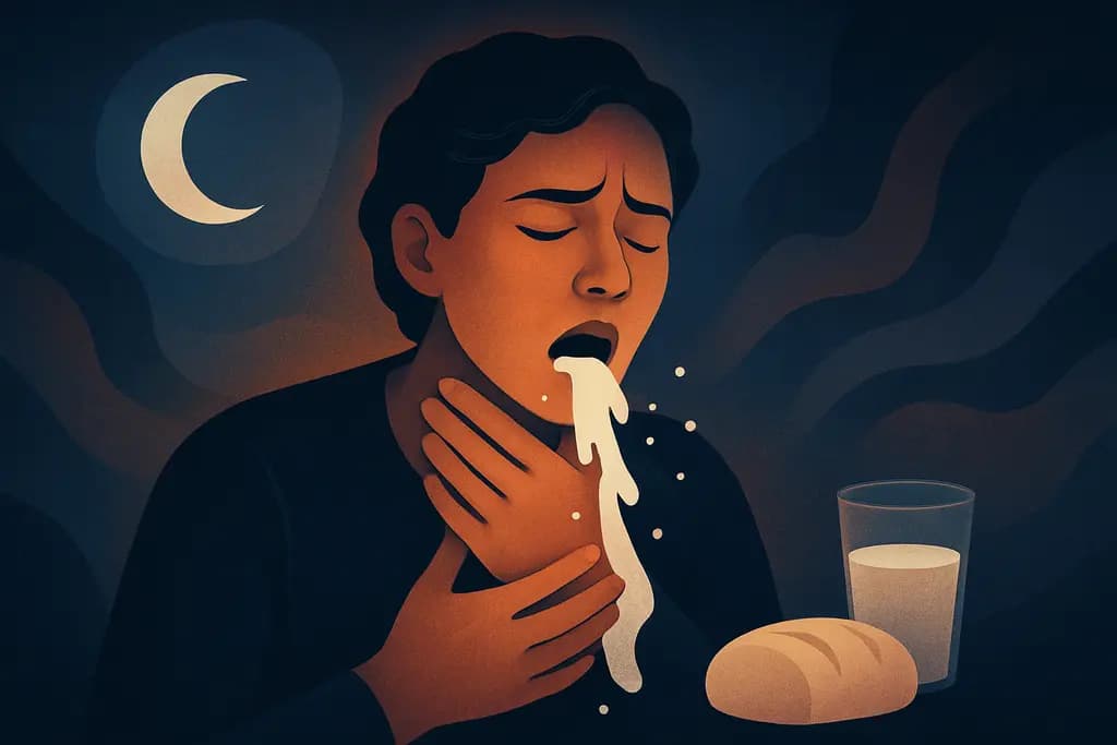Dream illustration: dream about choking on white food