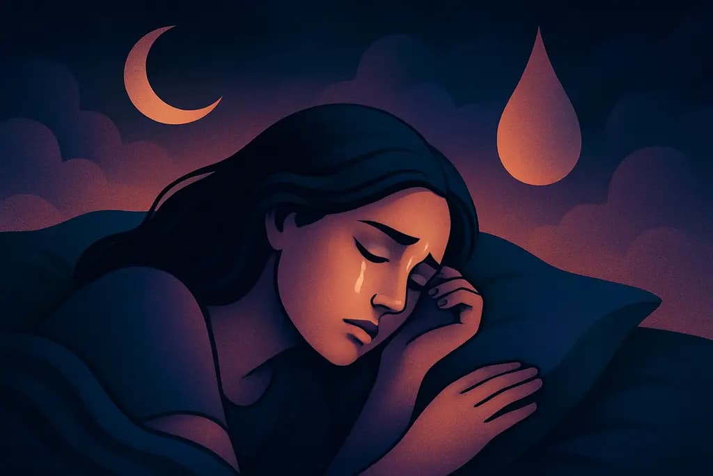 Dream illustration: dream about crying