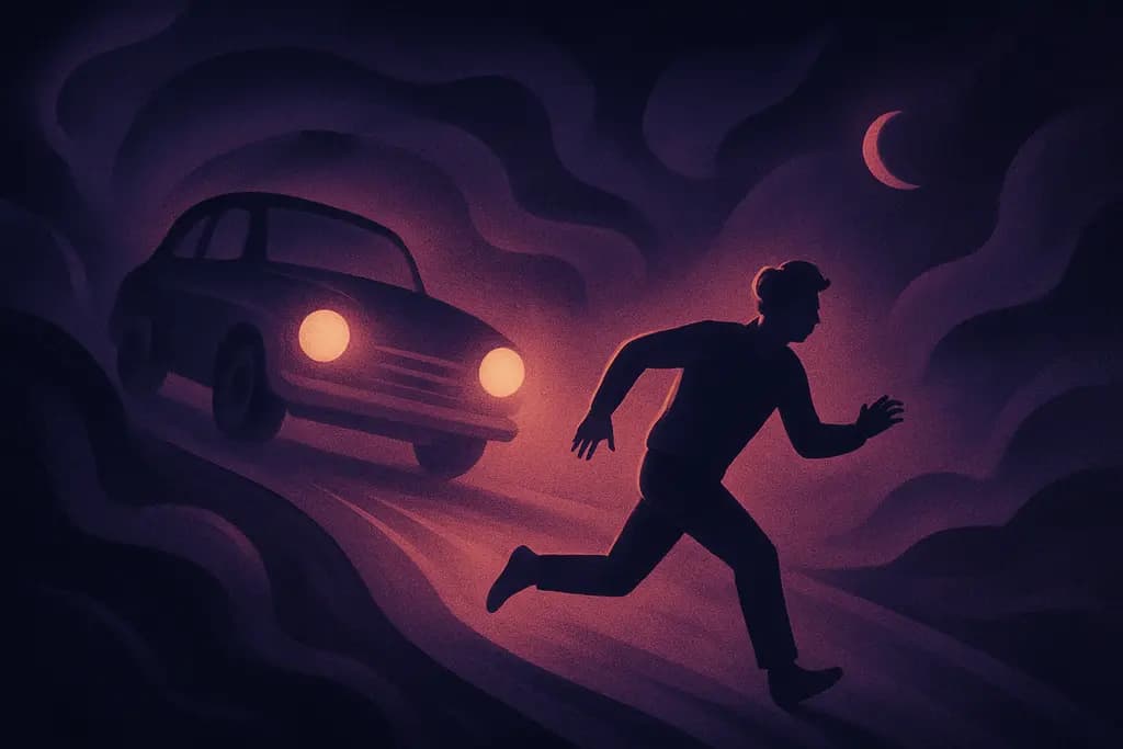 Dream illustration: dream about driving out of control chasing me