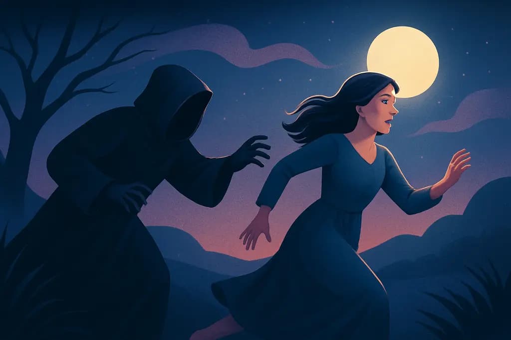 Dream illustration: dream about escaping danger from an attacker