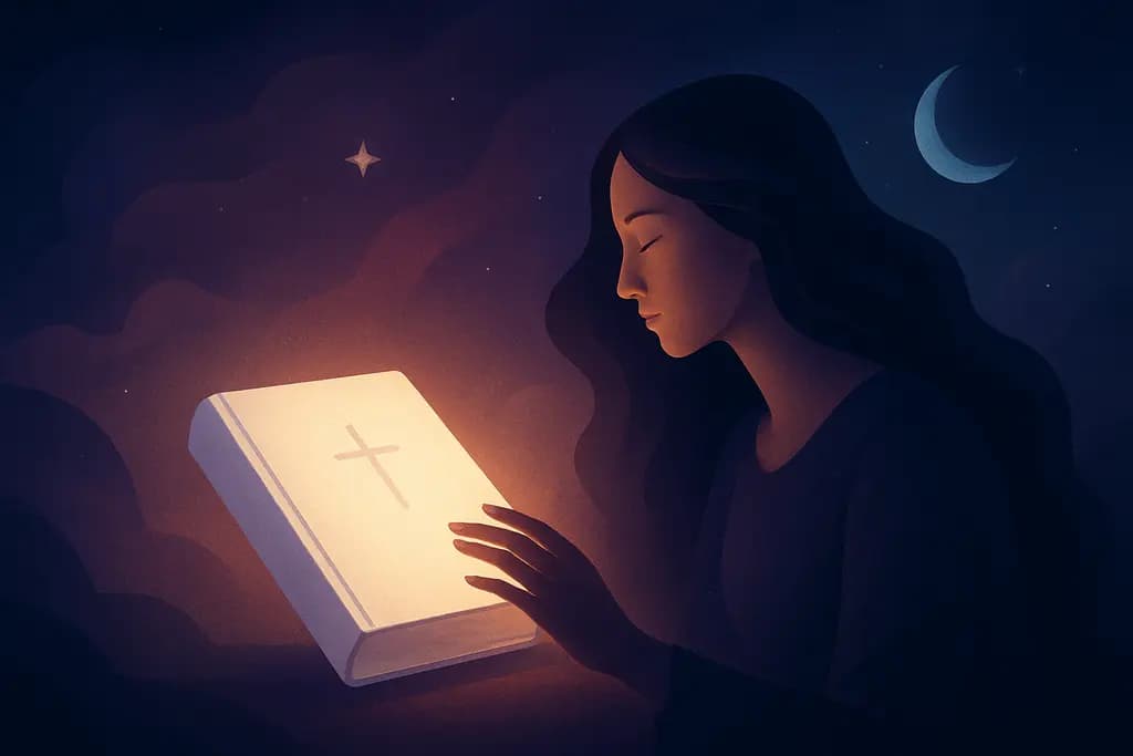 Dream illustration: dream about finding a white holy book