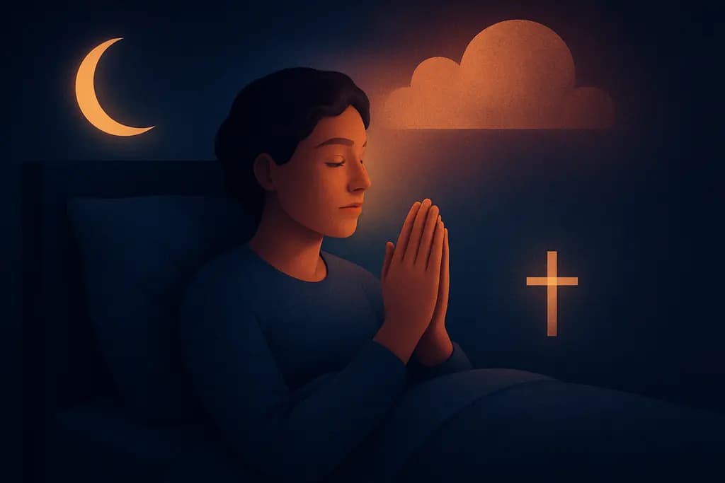 Dream illustration: dream about praying in bed