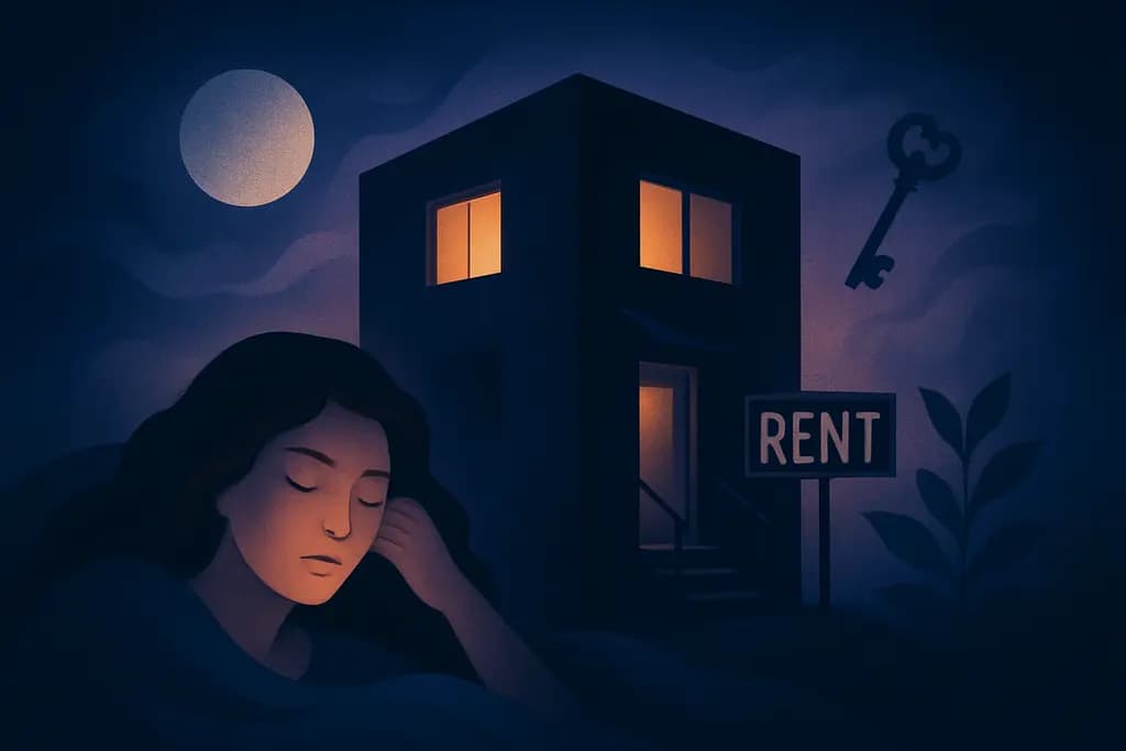 Dream illustration: dream about renting a black apartment