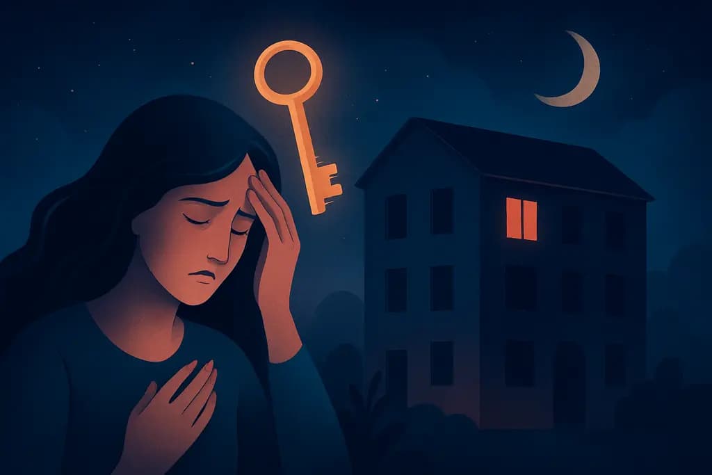 Dream illustration: dream about renting an apartment but can't find the keys