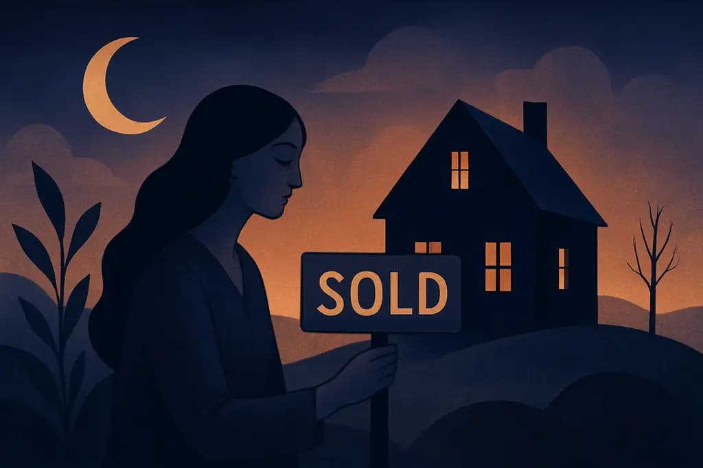 Dream illustration: dream about selling a black house