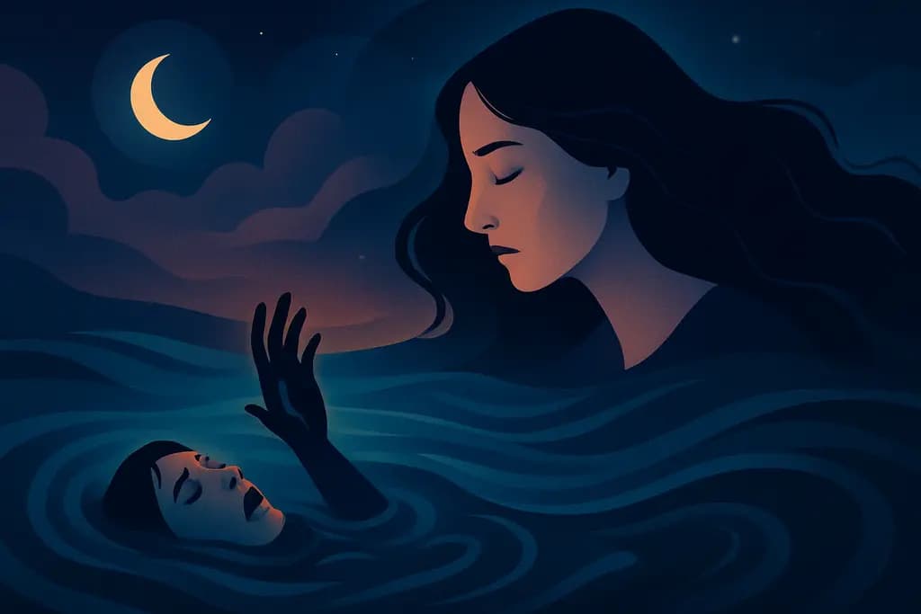 Dream illustration: dream about someone else drowning