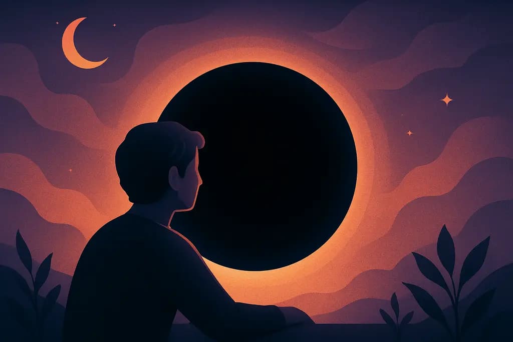 Dream illustration: dream about staring into a black void or abyss