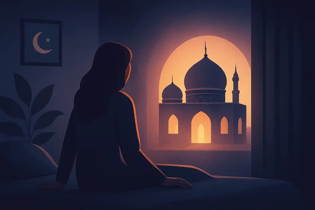 Dream illustration: dream about visiting a mosque inside my house