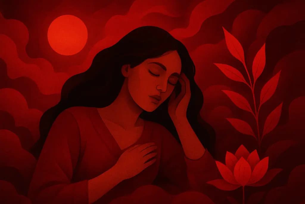 Dream illustration: dream about vivid red all around
