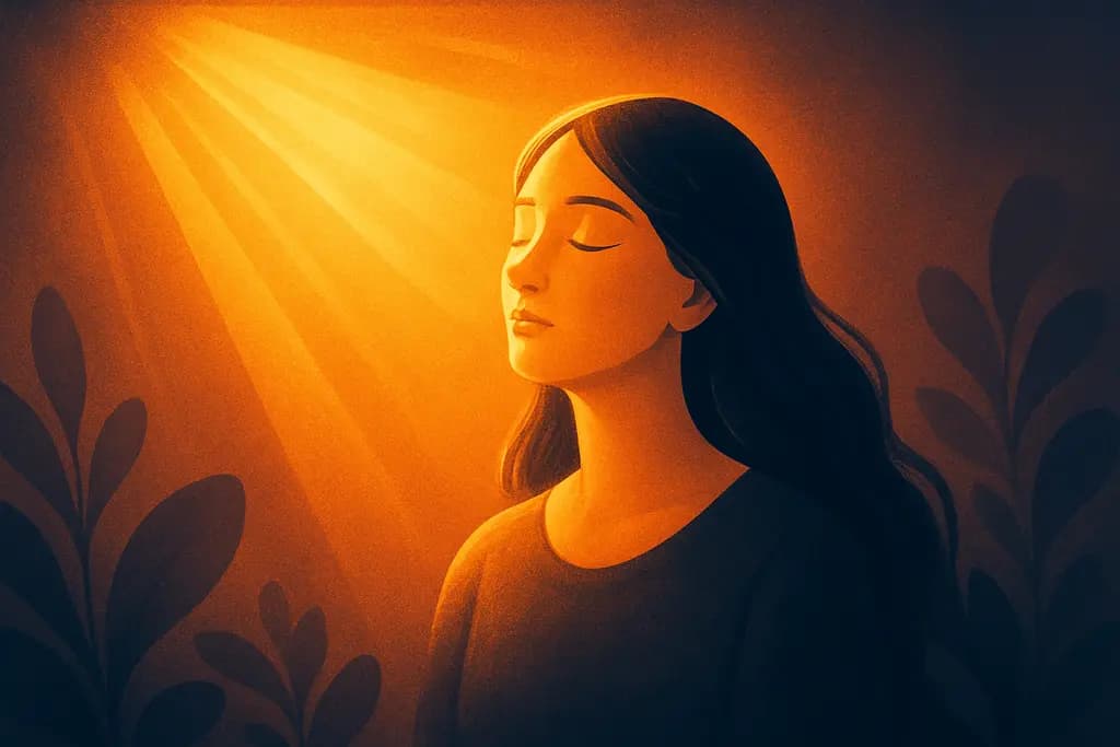 Dream illustration: Dream bathed in golden light