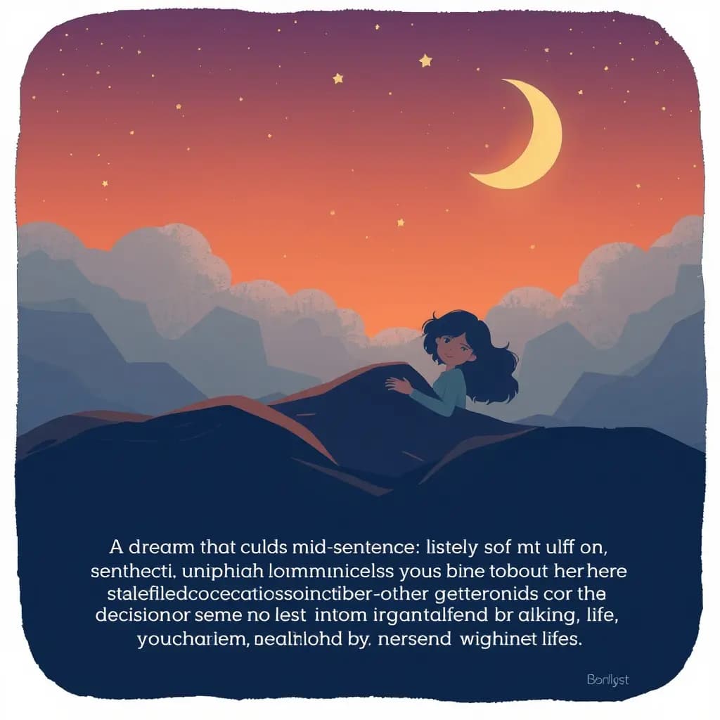Dream illustration: Dream ending mid-sentence