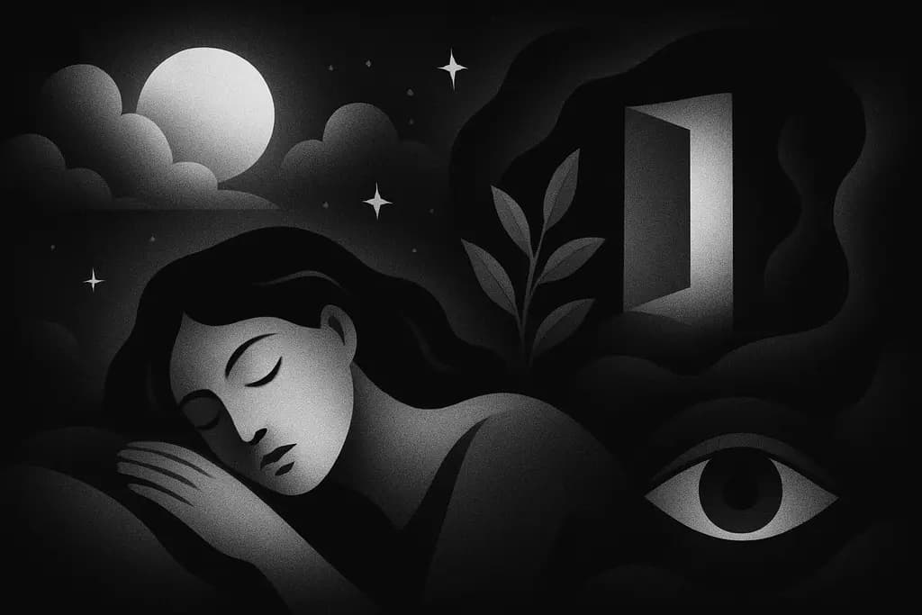 Dream illustration: Dream Entirely in Black and White