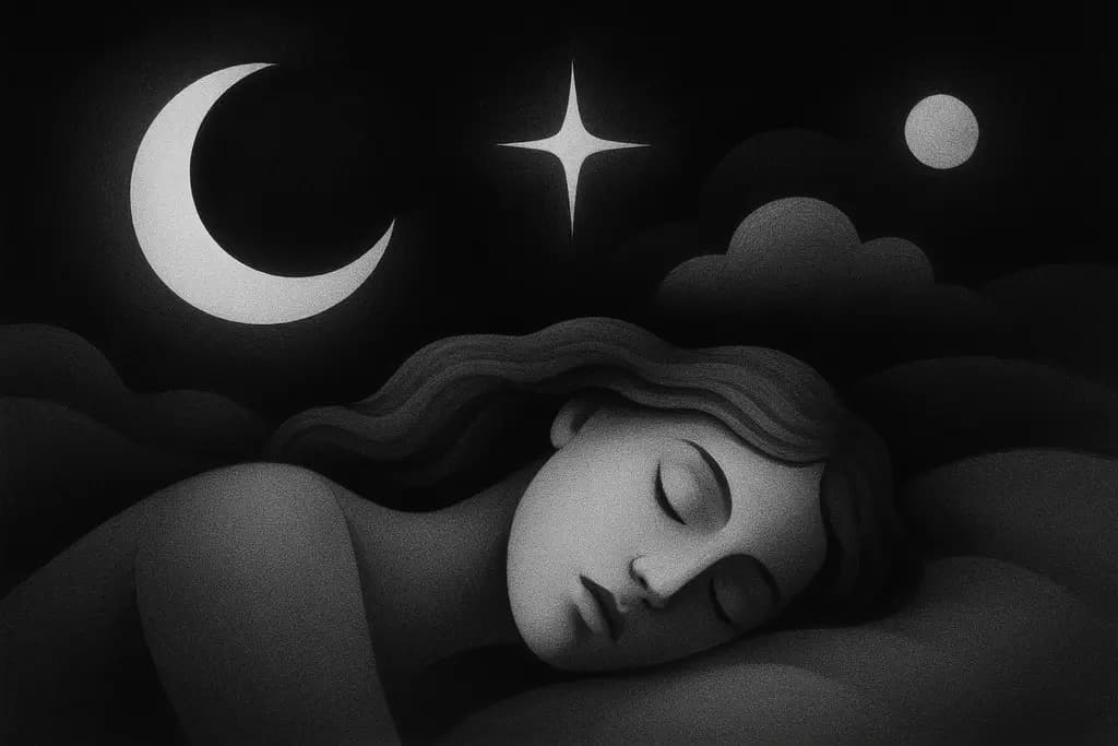 Dream illustration: Dream in black and white