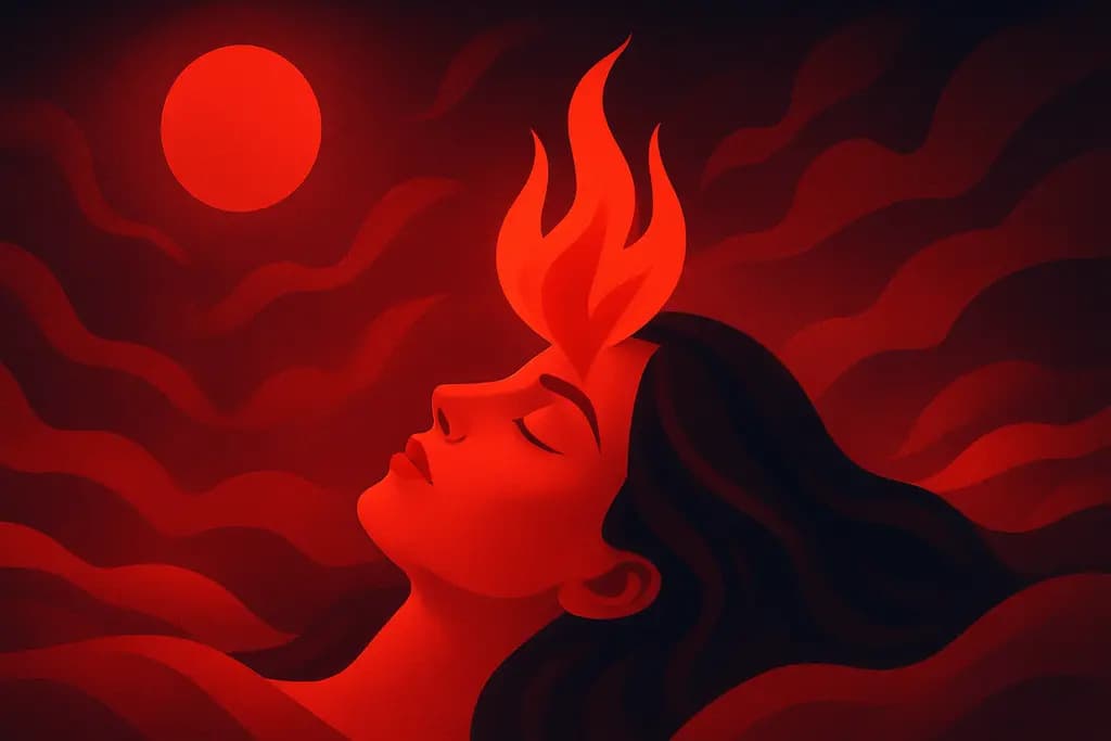 Dream illustration: Dream in vivid red