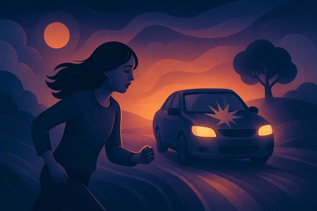 Dream illustration: dream of a car accident chasing me