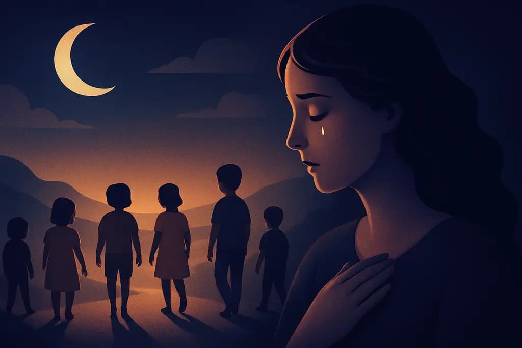 Dream illustration: dream of many children being abandoned
