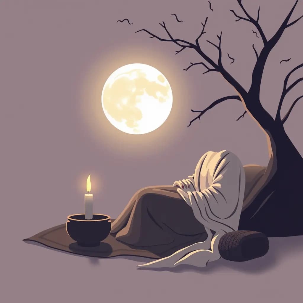Dream illustration: Dream of new moon ritual
