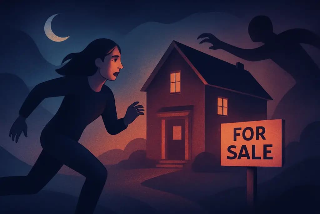 Dream illustration: dream of selling your house and being chased