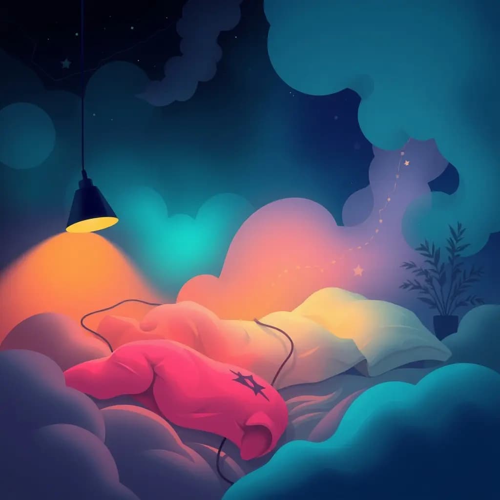 Dream illustration: Dream with too-bright colors