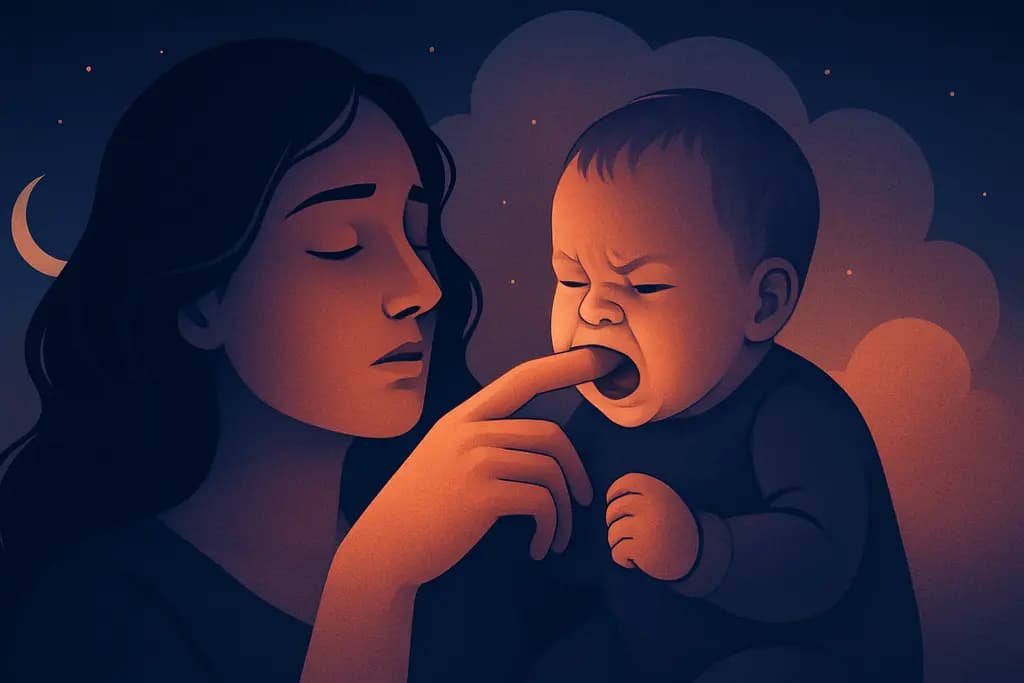Dream illustration: dreaming of a baby biting me