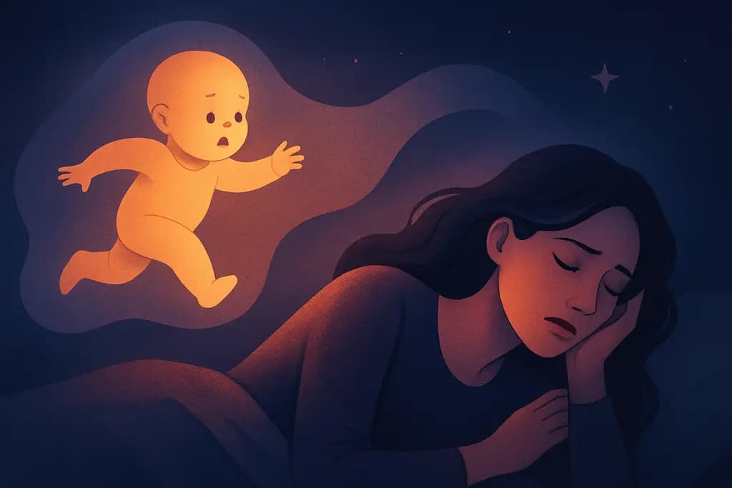 Dream illustration: dreaming of a baby chasing me