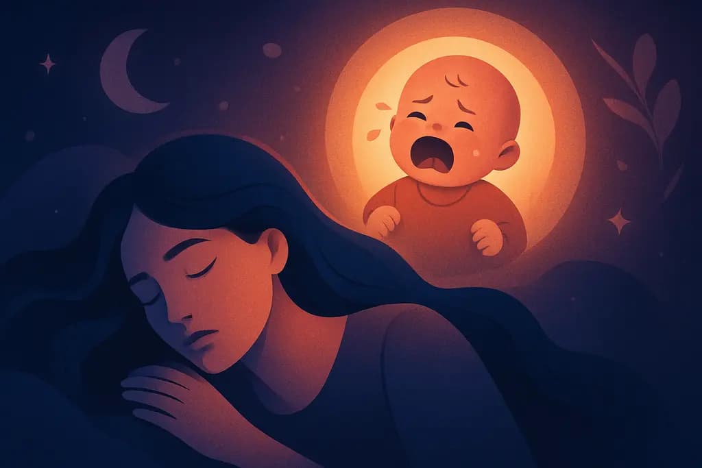 Dream illustration: dreaming of a baby crying