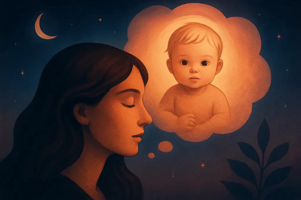 Dream illustration: dreaming of a blonde baby