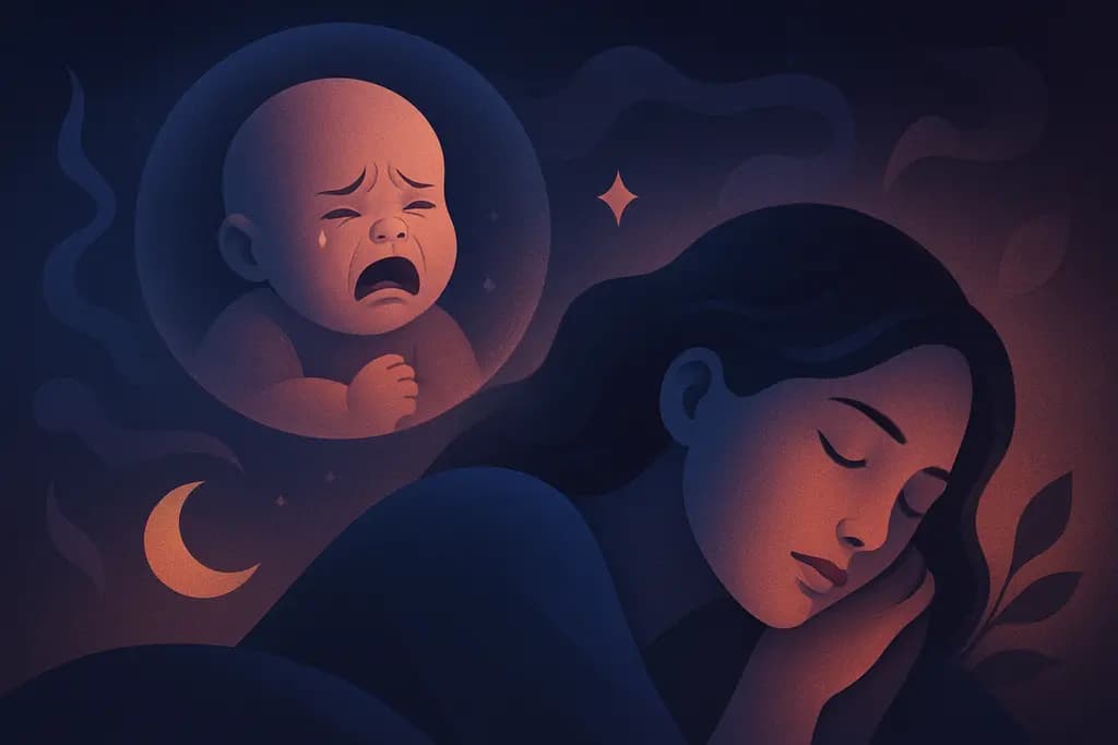 Dream illustration: dreaming of a crying baby