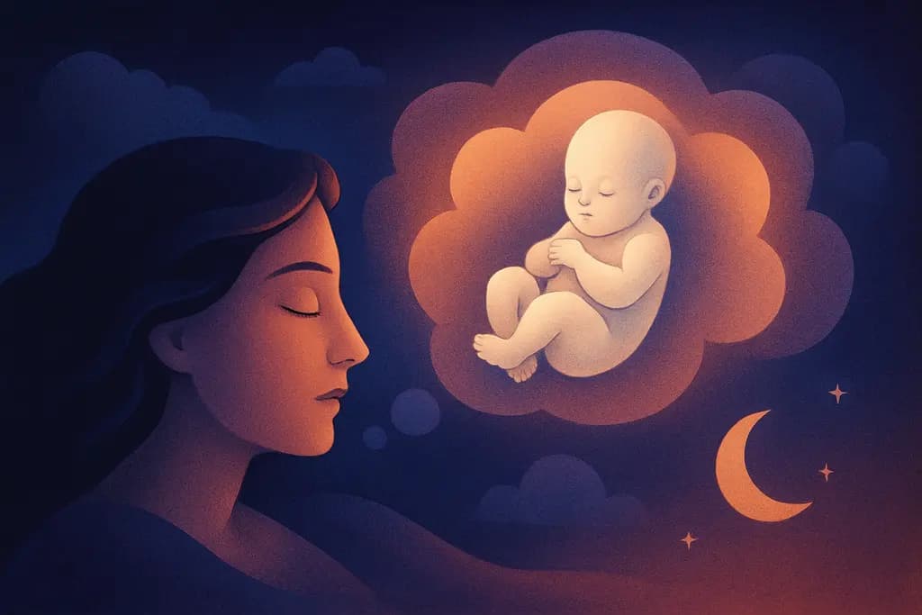 Dream illustration: dreaming of a white baby