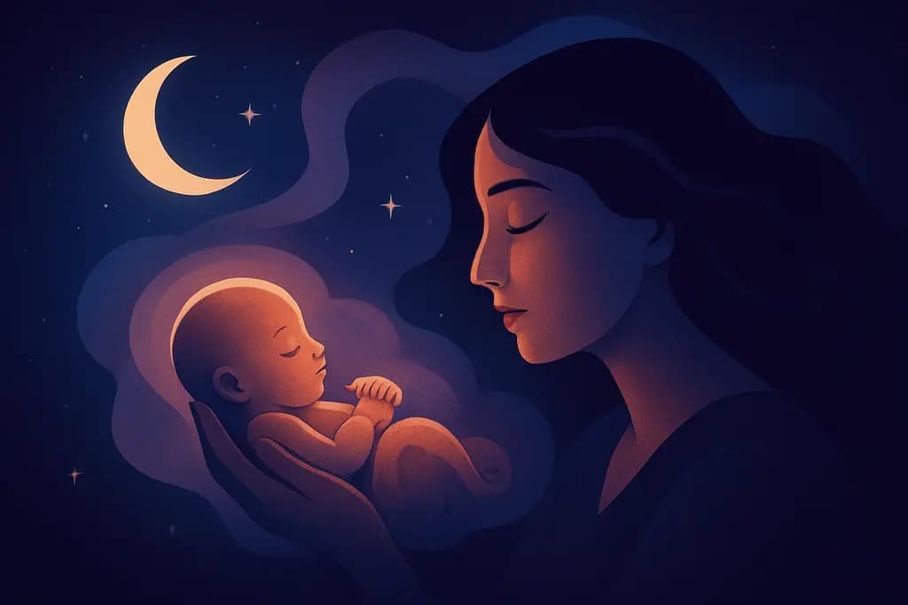 Dream illustration: dreaming of holding a newborn baby