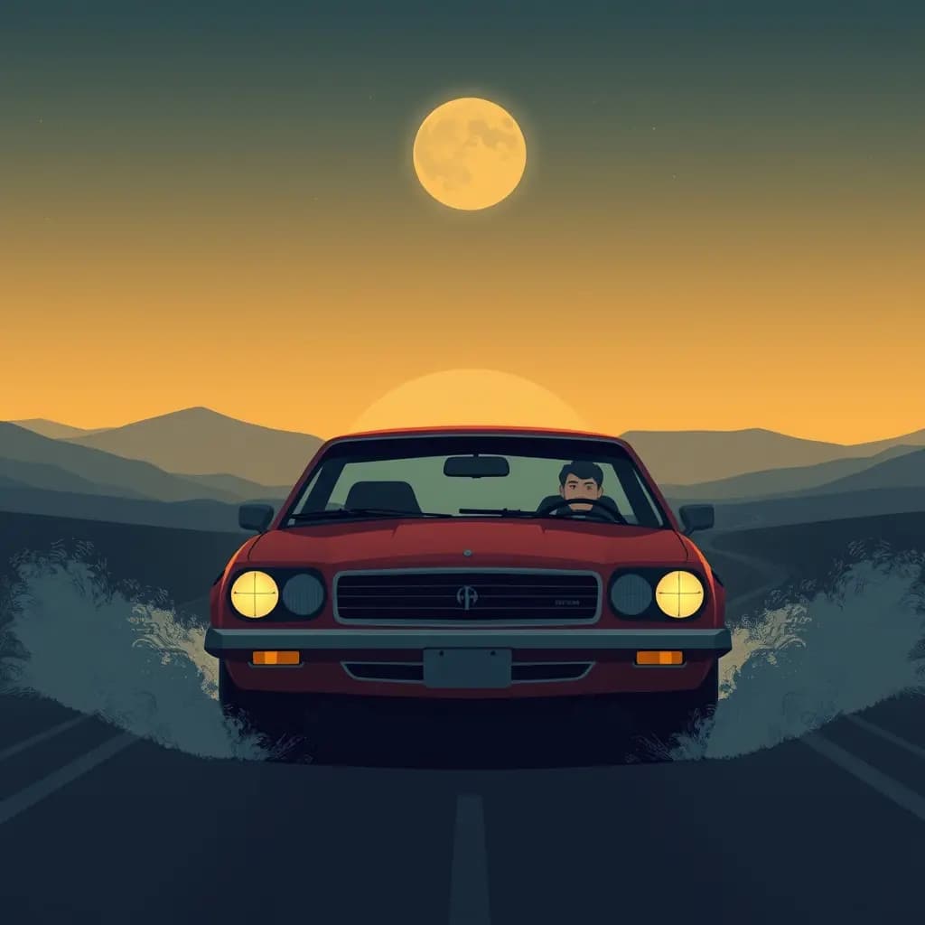 Dream illustration: Driving a car that won't stop