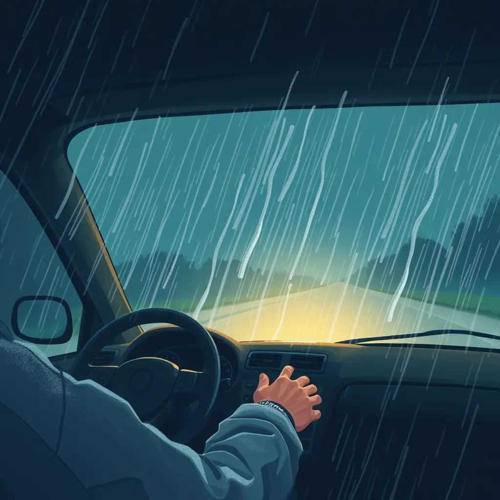 Dream illustration: Driving a vehicle perfectly in bad weather
