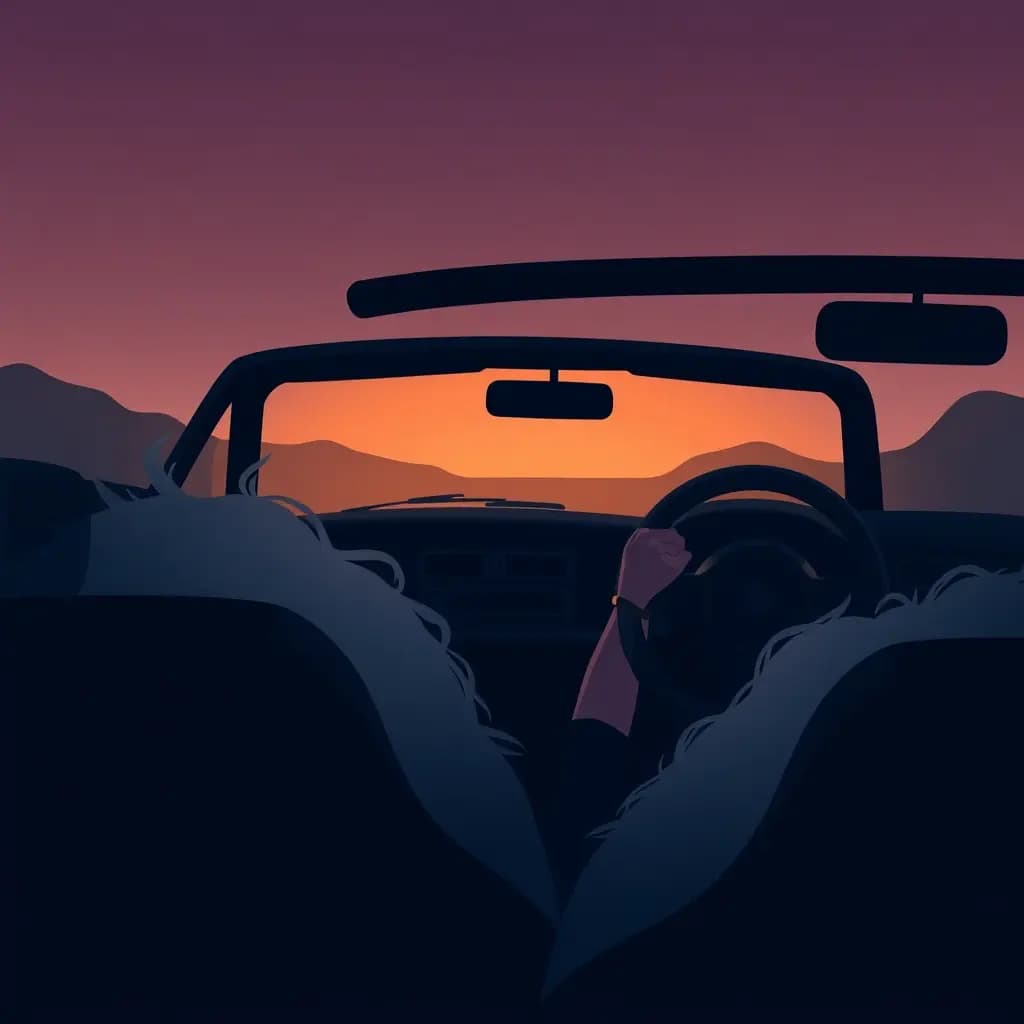 Dream illustration: Driving an out-of-control car