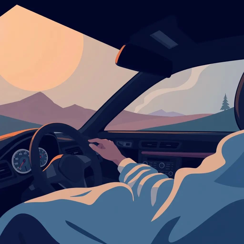 Dream illustration: Driving and losing control