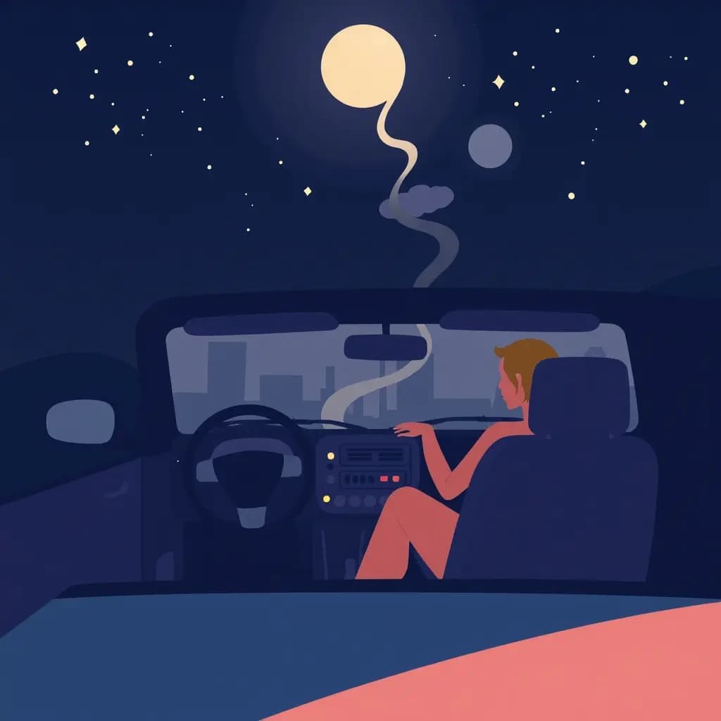 Dream illustration: Driving on wrong side