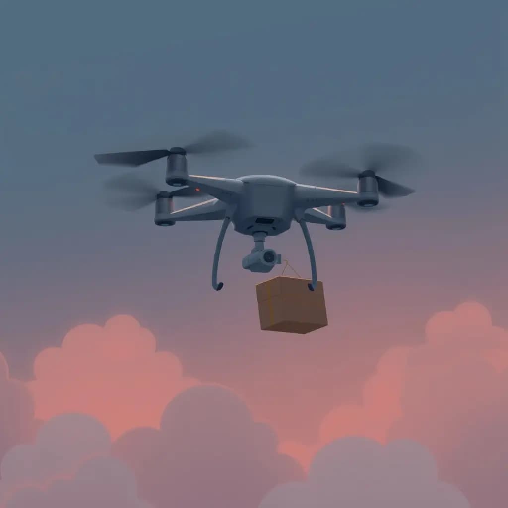 Dream illustration: Drone delivers unknown package