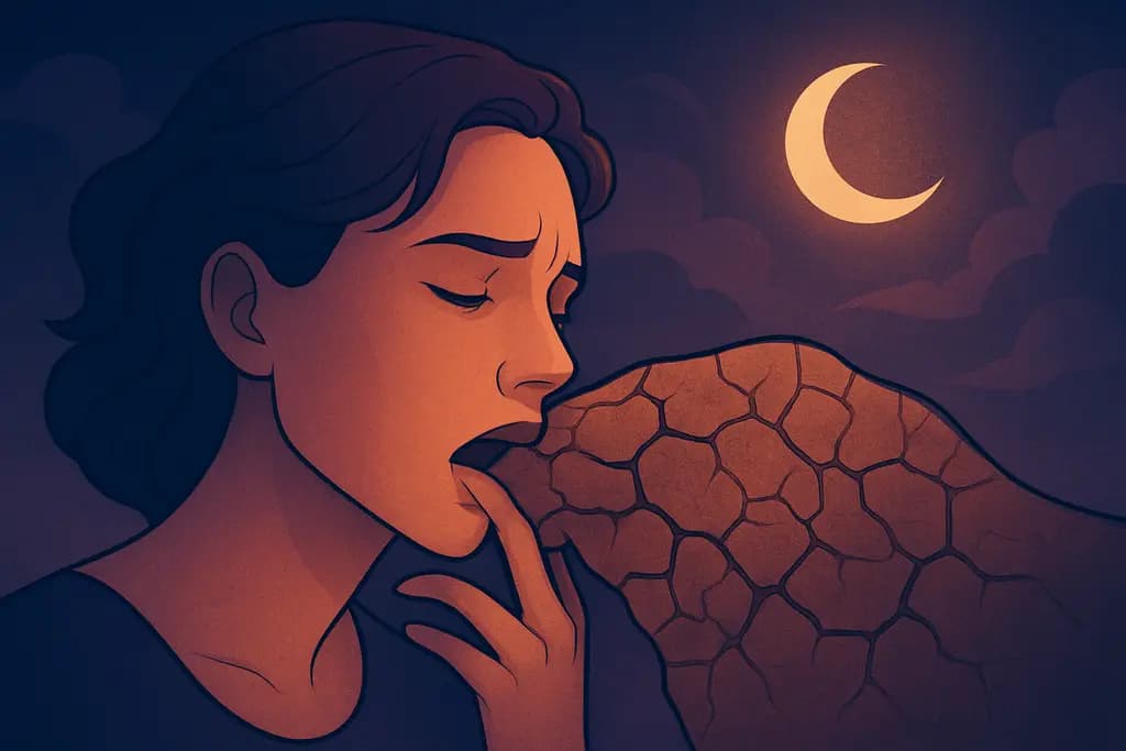 Dream illustration: dry cracked earth biting me dream