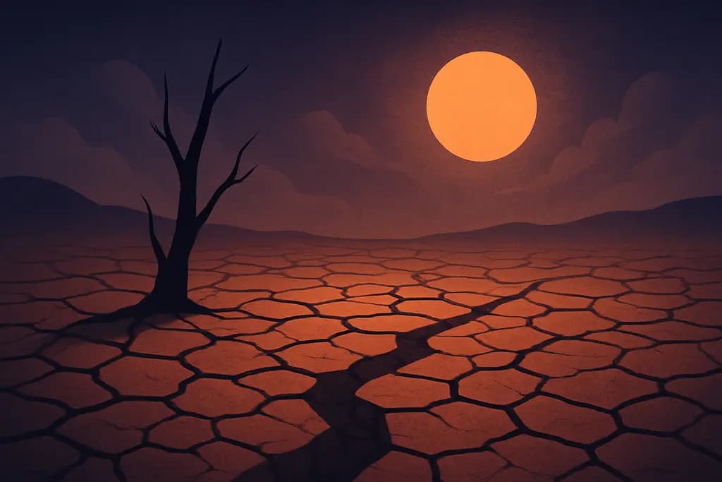 Dream illustration: Dry, cracked earth or drought