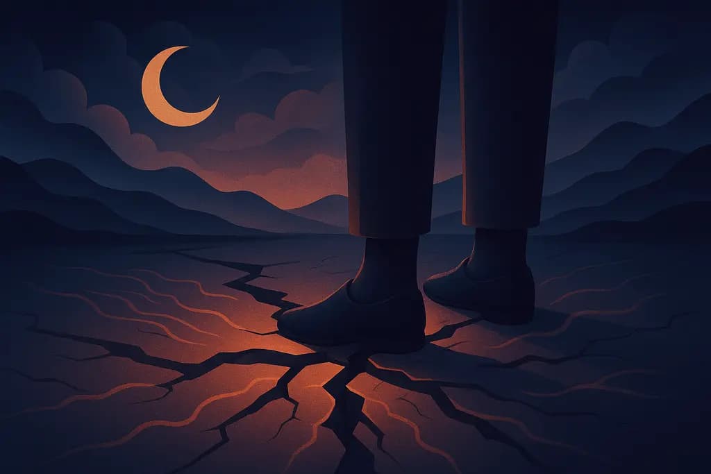 Dream illustration: Earthquake under your feet