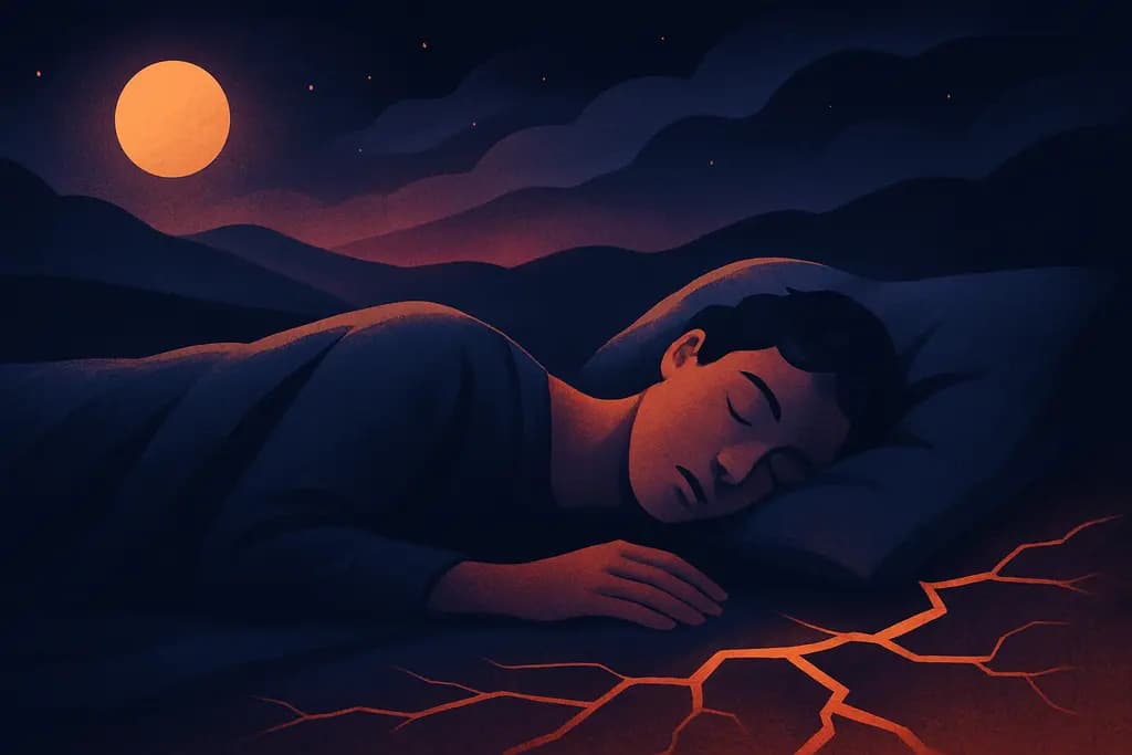 Dream illustration: Earthquake while asleep