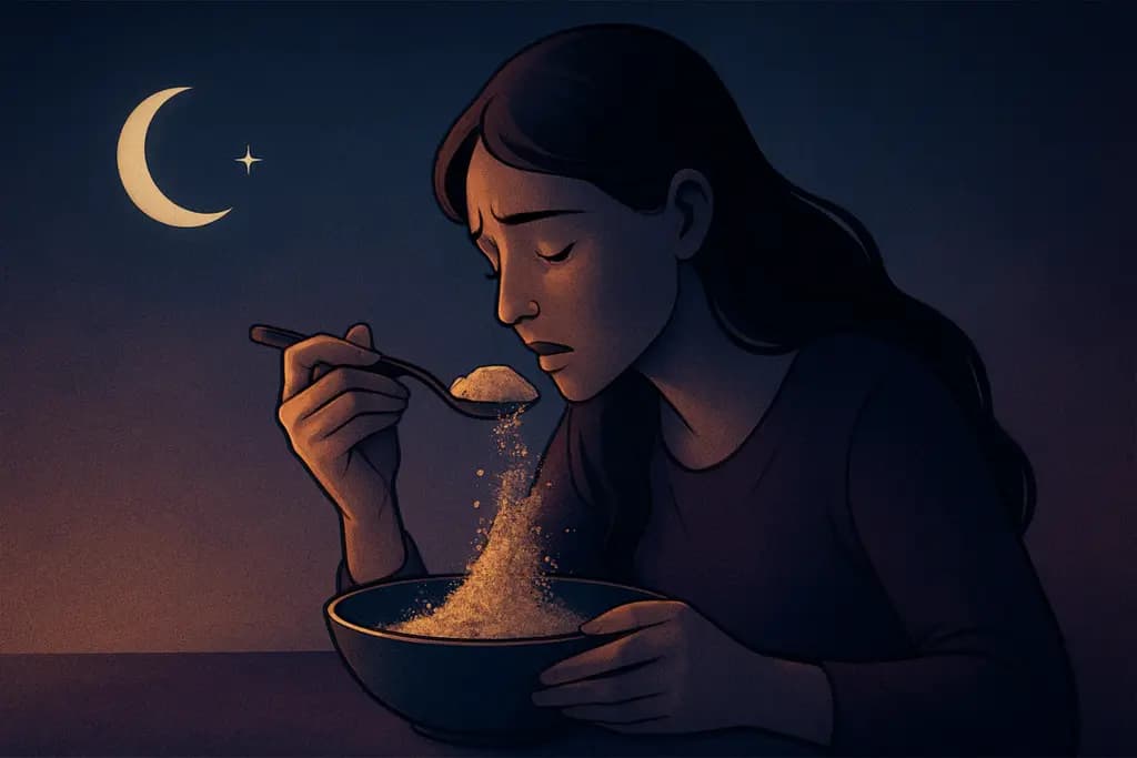 Dream illustration: Eating food that turns to sand