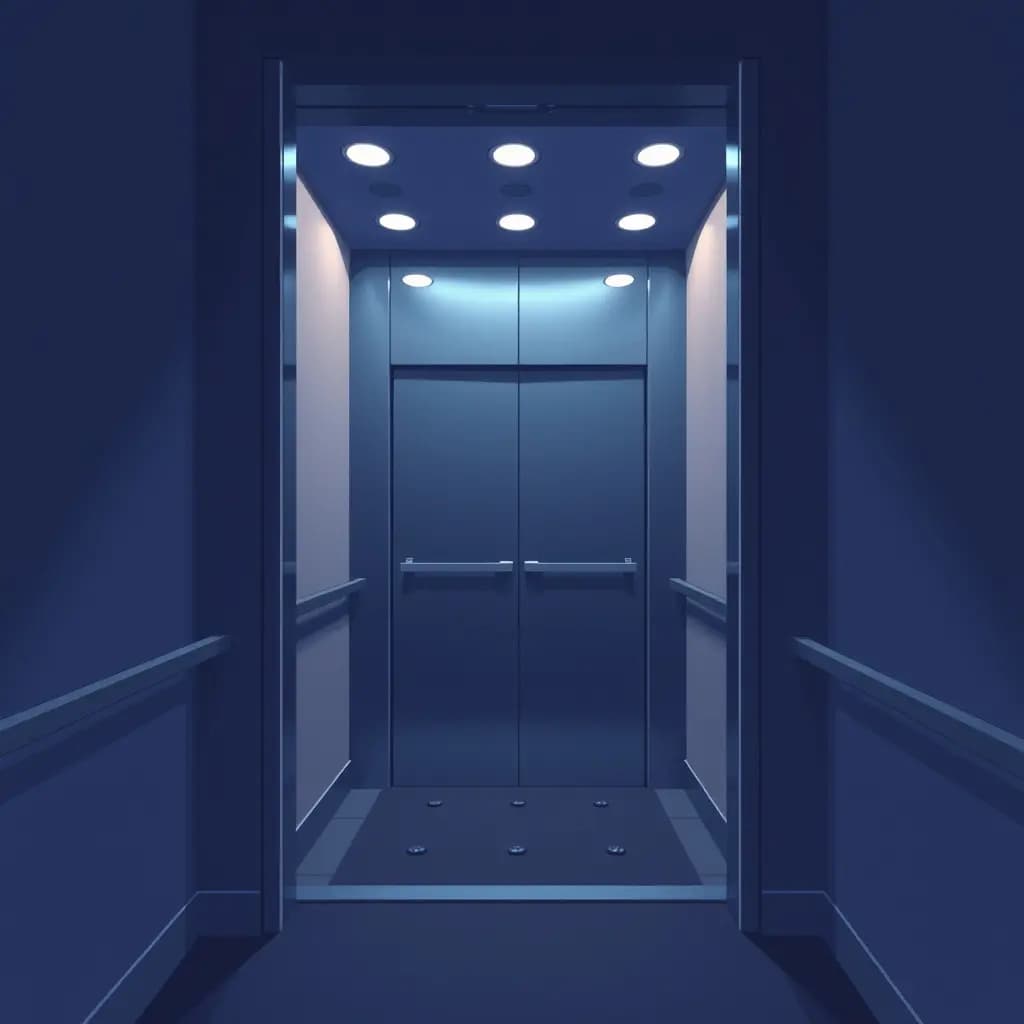 Dream illustration: Elevator stalls between floors