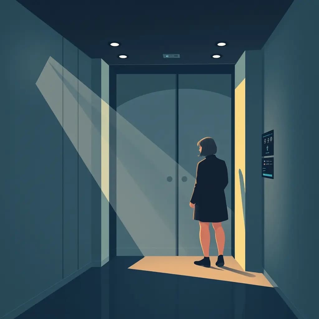 Dream illustration: Elevator stalls mid-rise