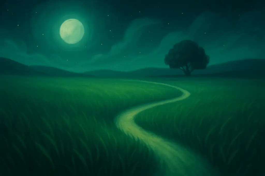 Dream illustration: Emerald Green Field