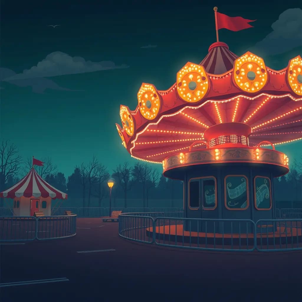 Dream illustration: Empty amusement park