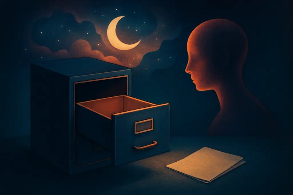 Dream illustration: Empty HR file drawer