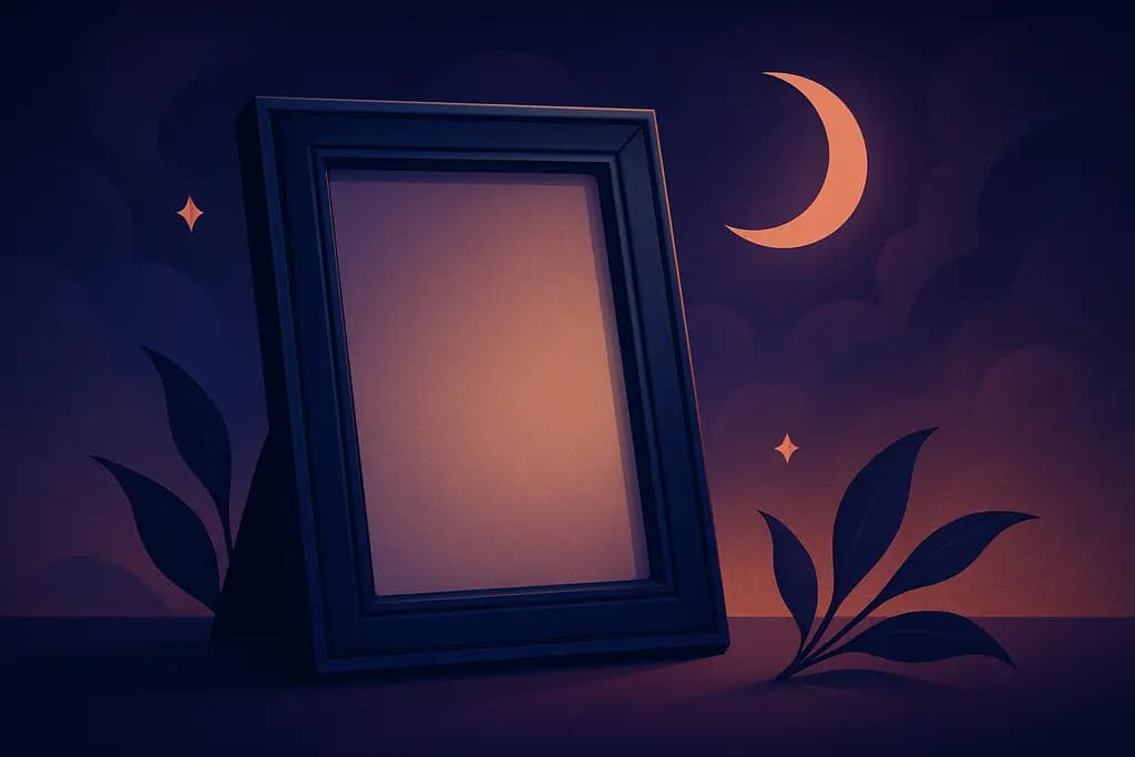 Dream illustration: Empty photo frame