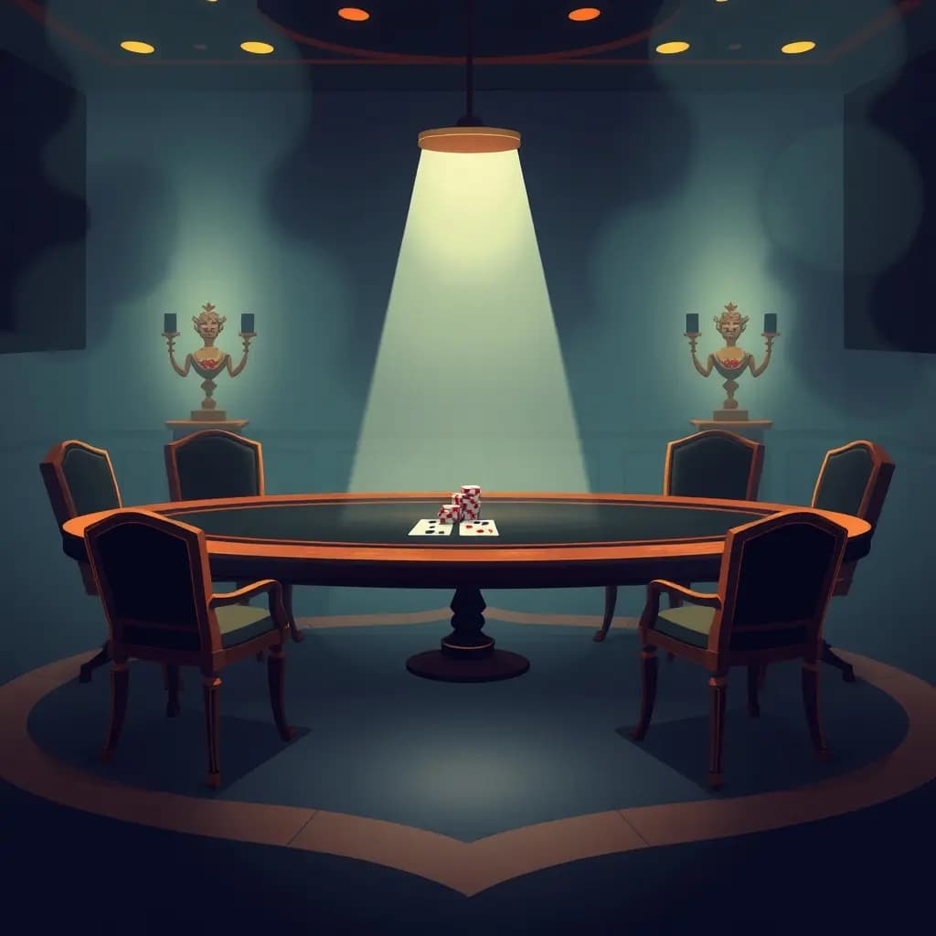 Dream illustration: Empty poker table dream